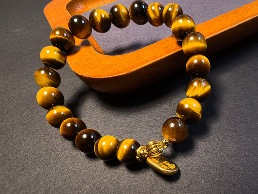 Qiu'er Jewelry · Yellow Tiger Eye Fortune Bracelet | Stone of Wealth | Improve Career | Enhance Confidence | Healing Energy Bracelet | Citrine Series Bracelet