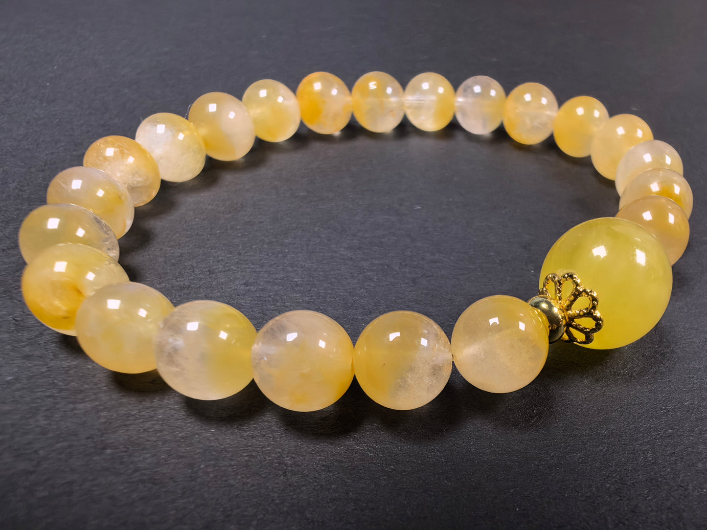 Qiu'er Jewelry Yellow Rabbit Fur Crystal Bracelet | Yellow Crystal Series Bracelet | Relieve Emotional Stress | Healing Energy Bracelet