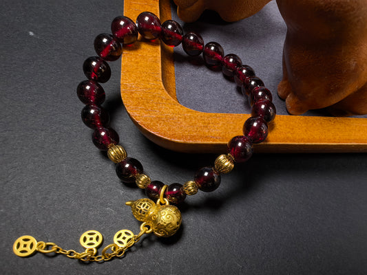 Qiu'er Jewelry · Garnet Energy Bracelet | Women's Stone | Enhance Confidence | Protect Love | Healing Energy Bracelet