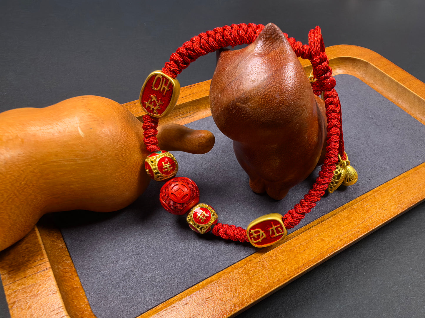 Qiu'er Jewelry Red braided bracelet · Cinnabar bracelet | Guardian stone bracelet | Handmade red rope bracelet | Chinese style jewelry | Peace, auspiciousness, wealth and fortune, evil-repelling, happiness and peace