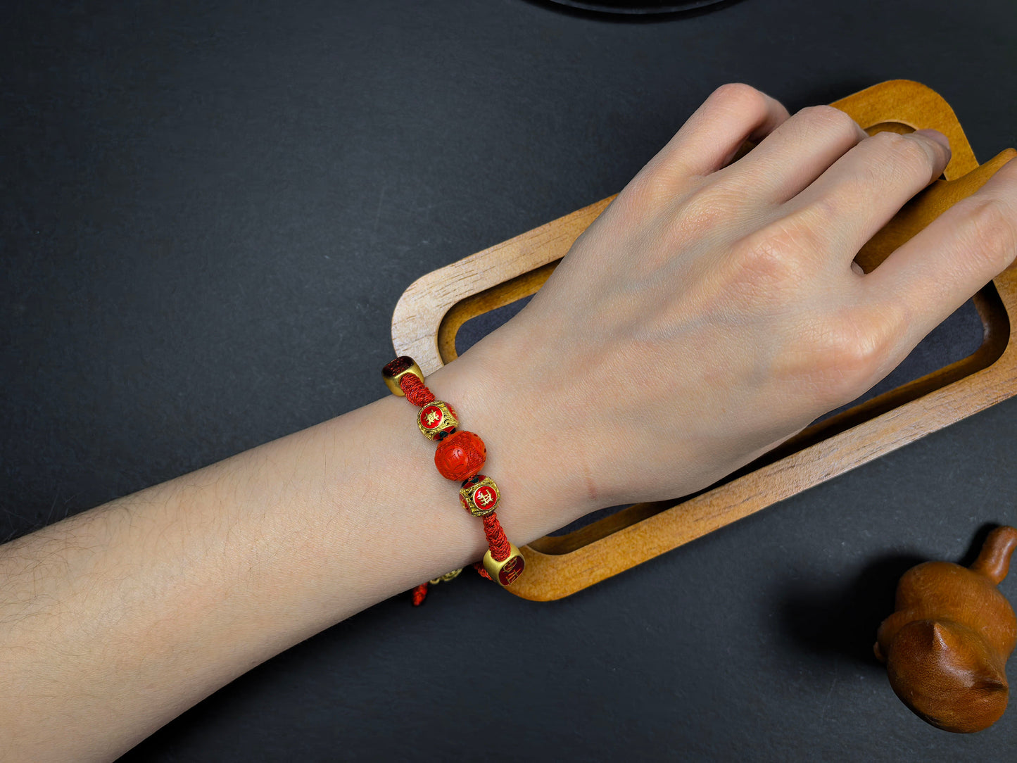 Qiu'er Jewelry Red braided bracelet · Cinnabar bracelet | Guardian stone bracelet | Handmade red rope bracelet | Chinese style jewelry | Peace, auspiciousness, wealth and fortune, evil-repelling, happiness and peace